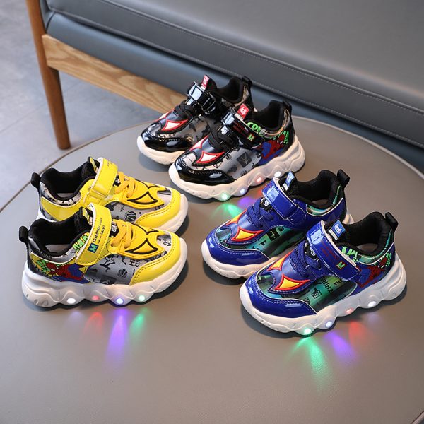 Kids Led Spiderman Sneakers
