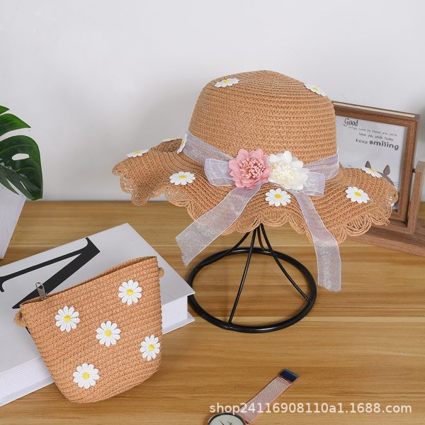 Flower Kids Hat Bag Brown