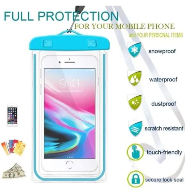 Silicon Waterproof Phone Pouch Blue Oct24