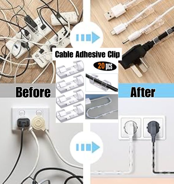 20 set Cable/Wire Adhesive Clip