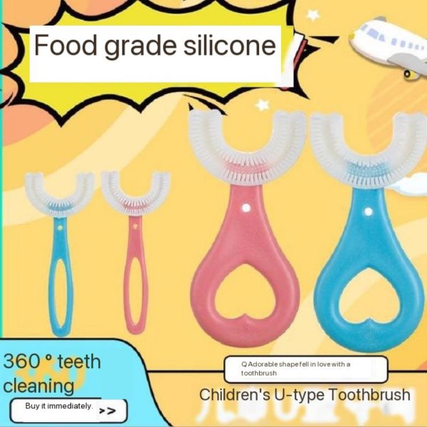 Kids U Shape Silicone Toothbrush 9/24