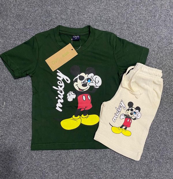 Mickey Mouse Army Green & Cream Set