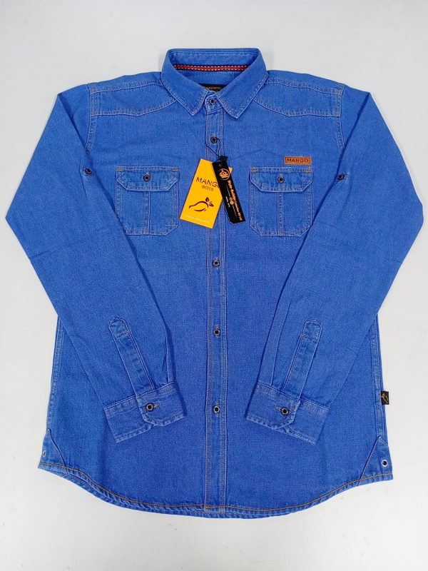 Mango Demin Shirt Blue 2024