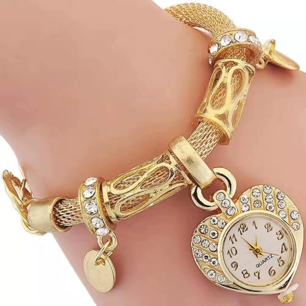 Love Ladies Bracelet Watch Gold