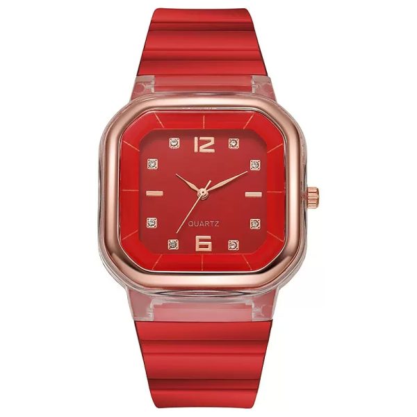 Chinye Silicone Female watch Red