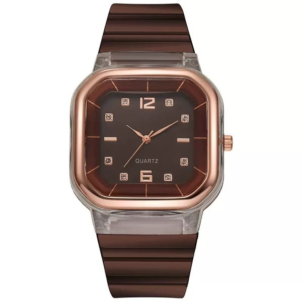 Chinye Silicone Female watch Brown