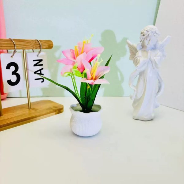 Pink Lillies Flower Vase