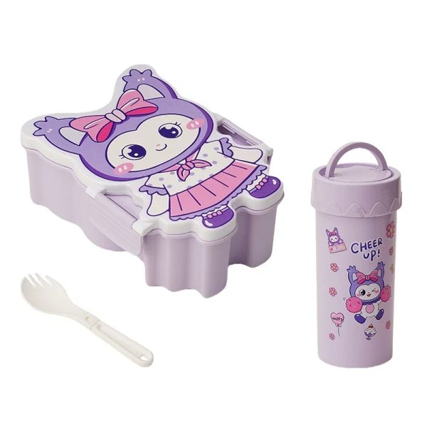Bunny Cartoon Quality Lunch Box Purple
