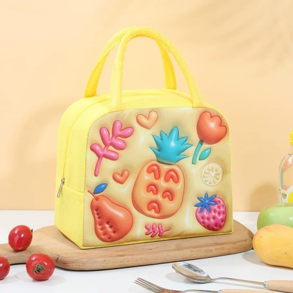 Pineapple Cartoon Insulation Lunch Bag