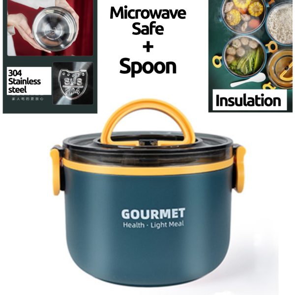 Gourmet Stainless Insulted Lunch Flask Blue