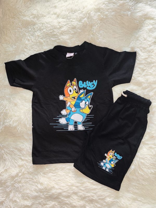 Bluey Unisex Polo and Set Black