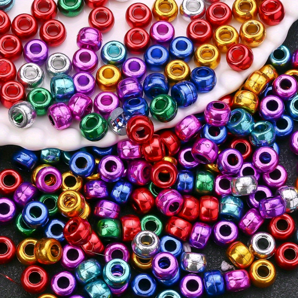 Metallic Mixed Bead 6x9mm 100pcs
